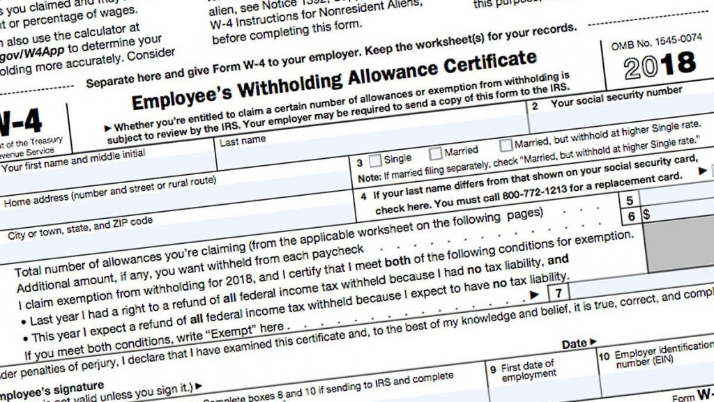 Tax Withholding Form