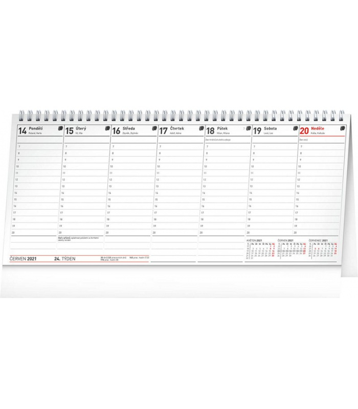 Table Calendar Weekly Planner With Taxes 2021